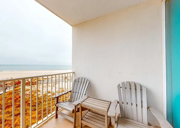 Ocean & Gulf Front W Furnished Balcony Shared In & Outdoor Pools & Hot Tub Holiday home *